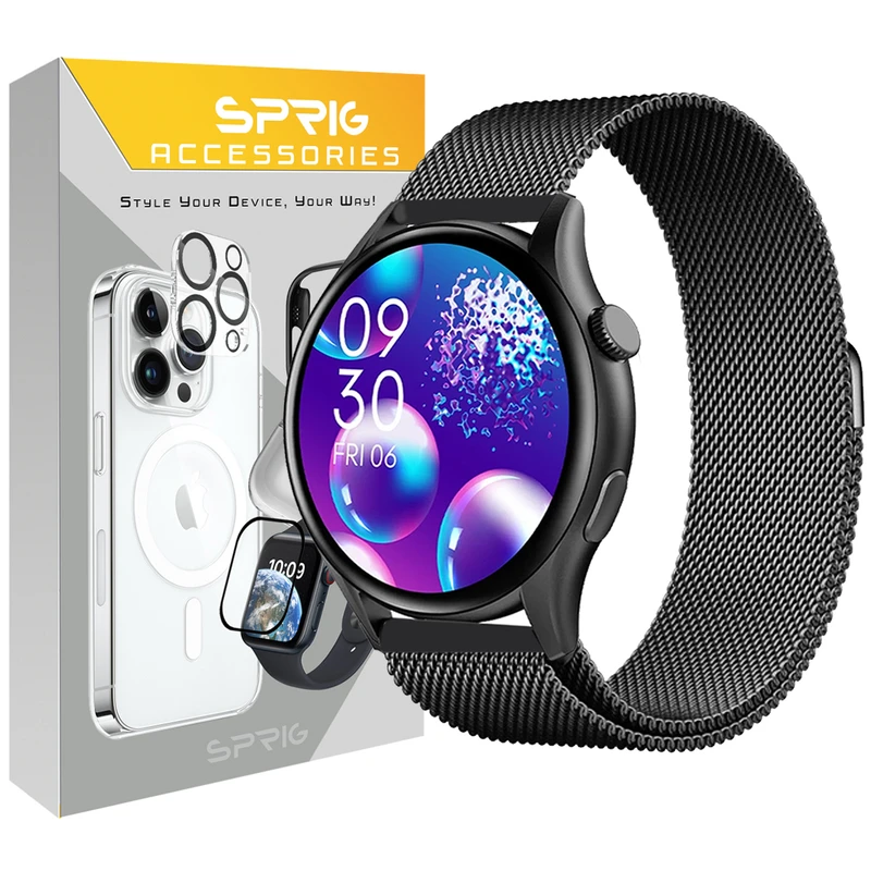 بند اسپریگ مدل Milanese HVS مناسب برای ساعت هوشمند تی سی اچ Z40