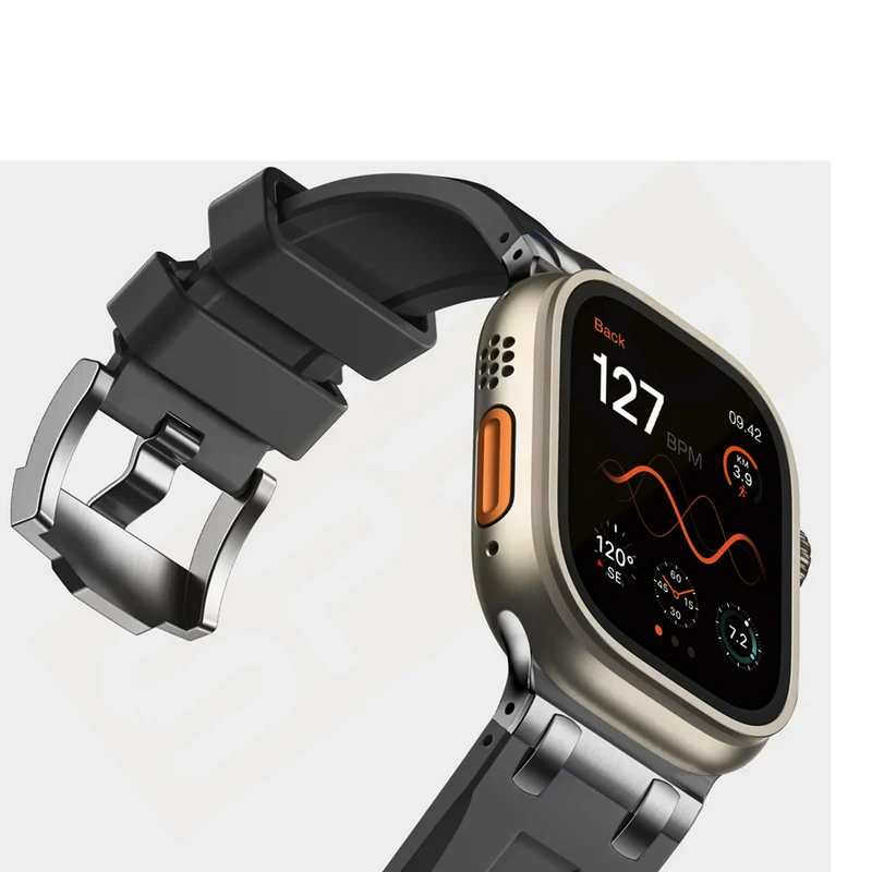 بند اسپریگ مدل Silicone AP Amizze مناسب برای اپل واچ SE 2023 Aluminum Case 44mm به همراه کاور