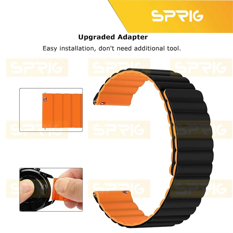 بند اسپریگ مدل Silicone Magnetic Link BK TW مناسب برای ساعت هوشمند میبرو Lite 2 / X1 / A1 / A2 / C3