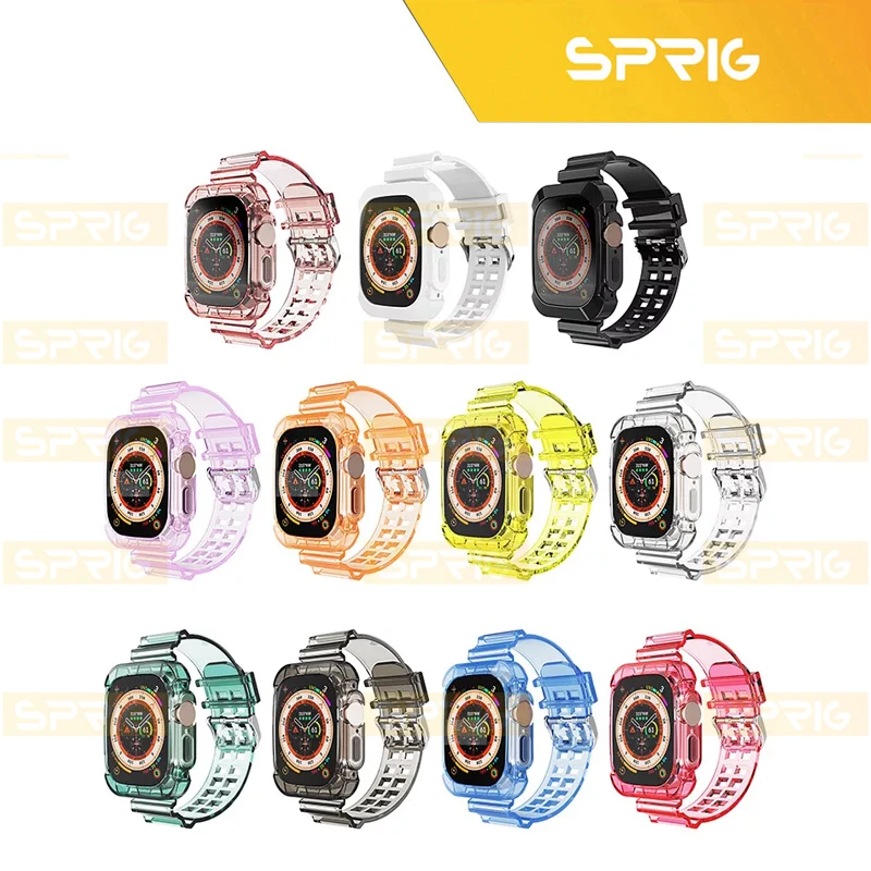 بند اسپریگ مدل Clear Shock مناسب برای اپل واچ Ultra / Ultra 2 49mm