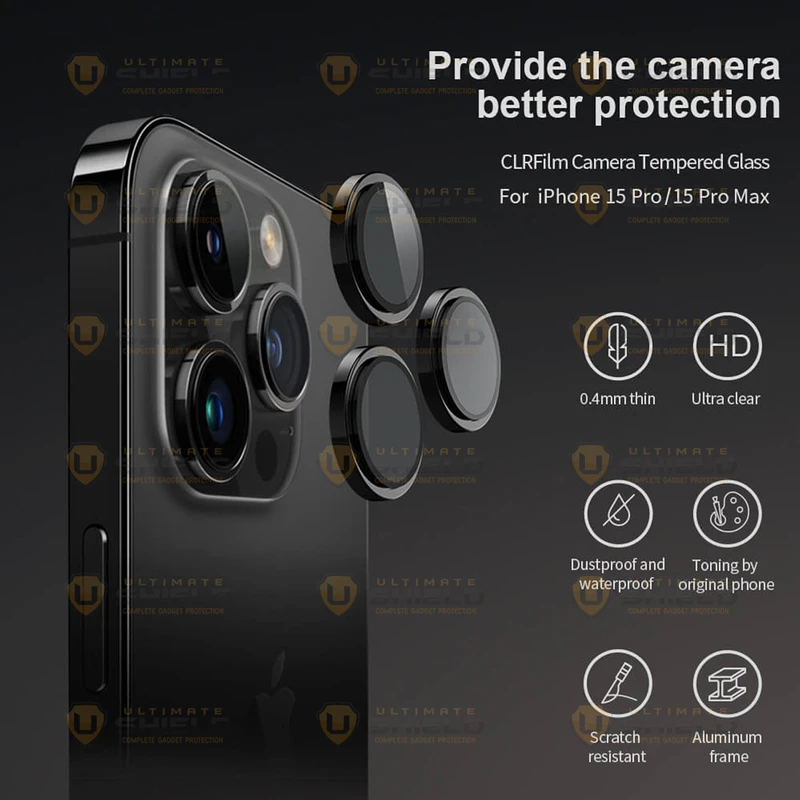 محافظ لنز دوربین آلتیمیت شیلد مدل Ring Metal UL مناسب برای گوشی موبایل اپل iPhone 16 Pro / 16 Pro Max