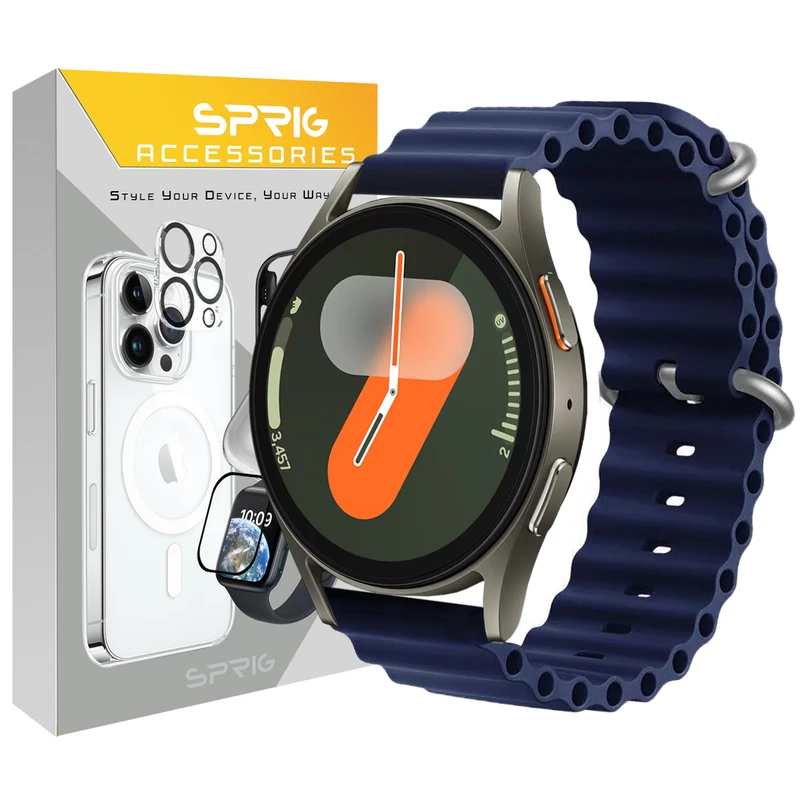 بند اسپریگ مدل Ocean مناسب برای ساعت هوشمند سامسونگ Galaxy Watch 7 44mm