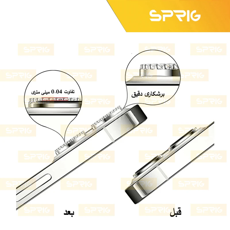 محافظ لنز دوربین اسپریگ مدل Ring Metal Diamond مناسب برای گوشی موبایل سامسونگ Galaxy A06