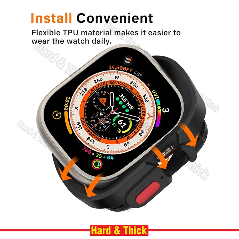 کاور هارد اند تیک مدل SIC Armor HT مناسب برای اپل واچ Ultra / Ultra 2 49mm به همراه محافظ صفحه نمایش