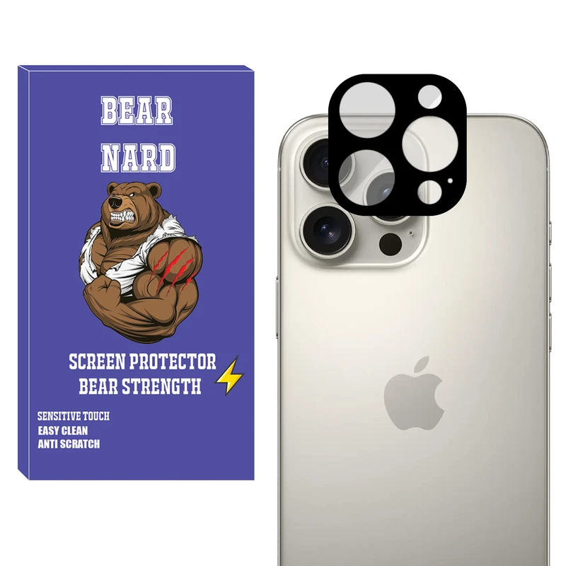 محافظ لنز دوربین برنارد مدل Noir Glass BR مناسب برای گوشی موبایل اپل iPhone 16 Pro / 16 Pro Max