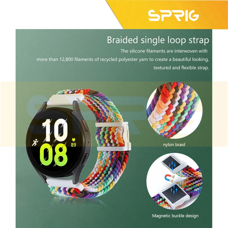 بند اسپریگ مدل Magnetic Braided مناسب برای ساعت هوشمند شیائومی Amazfit BIP 3 / BIP 3 Pro / GTS 4 mini / GTS 3