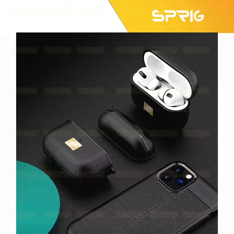 کاور اسپریگ مدل Leather EG مناسب برای کیس اپل Airpod Pro / Airpod Pro 2