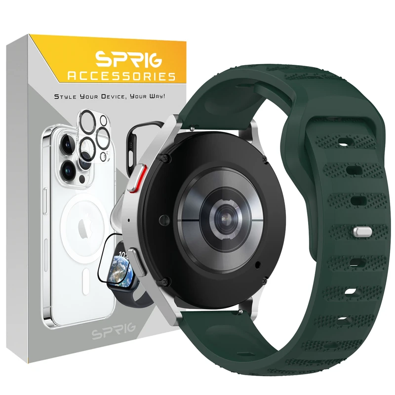 بند اسپریگ مدل Spig Sport مناسب برای ساعت هوشمند سامسونگ Galaxy Watch 4/5/6/7/FE سایز 40/43/44/46/47 میلی متری