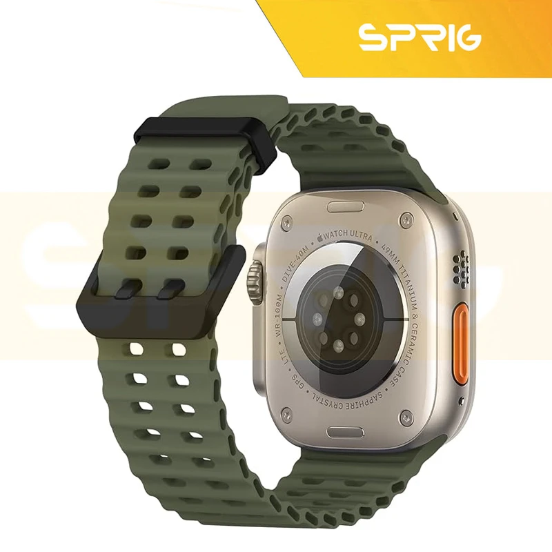 بند اسپریگ مدل Ocean BK Buckle مناسب برای ساعت هوشمند  اپل Series 10 46mm