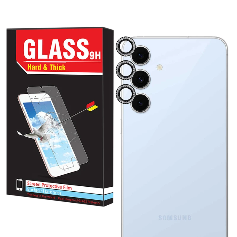 محافظ لنز دوربین هارد اند تیک مدل Ring Diamond HT مناسب برای گوشی موبایل سامسونگ Galaxy S24 Fe