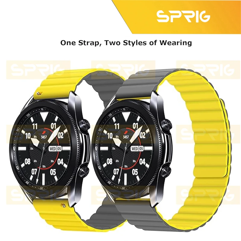 بند اسپریگ مدل Silicone Magnetic Link GRY TW مناسب برای ساعت هوشمند گلوریمی M1 Pro / GS1 Pro / Calling Watch M2