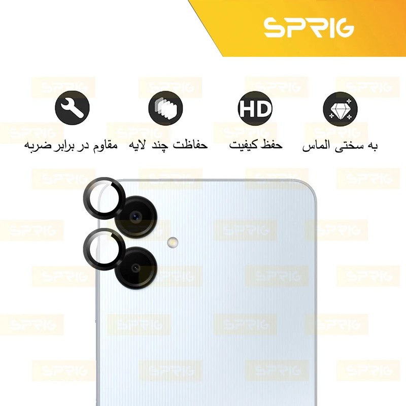 محافظ لنز دوربین اسپریگ مدل Ring Metal مناسب برای گوشی موبایل سامسونگ Galaxy A06
