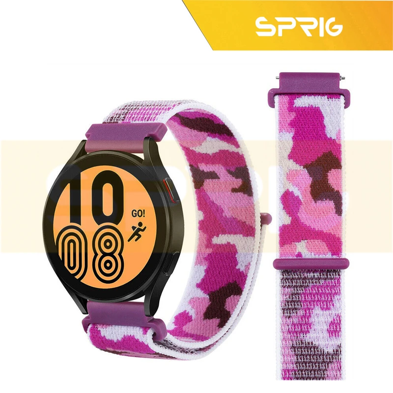 بند اسپریگ مدل Army nylon مناسب برای ساعت هوشمند سامسونگ Galaxy Watch 6 Classic 47mm