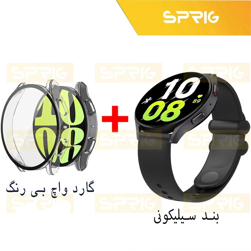 بند اسپریگ مدل PUFF PC مناسب برای ساعت هوشمند سامسونگ Galaxy Watch 4 40mm به همراه کاور