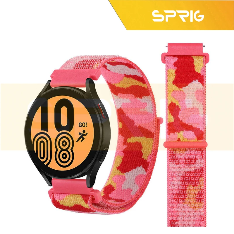 بند اسپریگ مدل Army nylon مناسب برای ساعت هوشمند سامسونگ Galaxy Watch 6 Classic 47mm