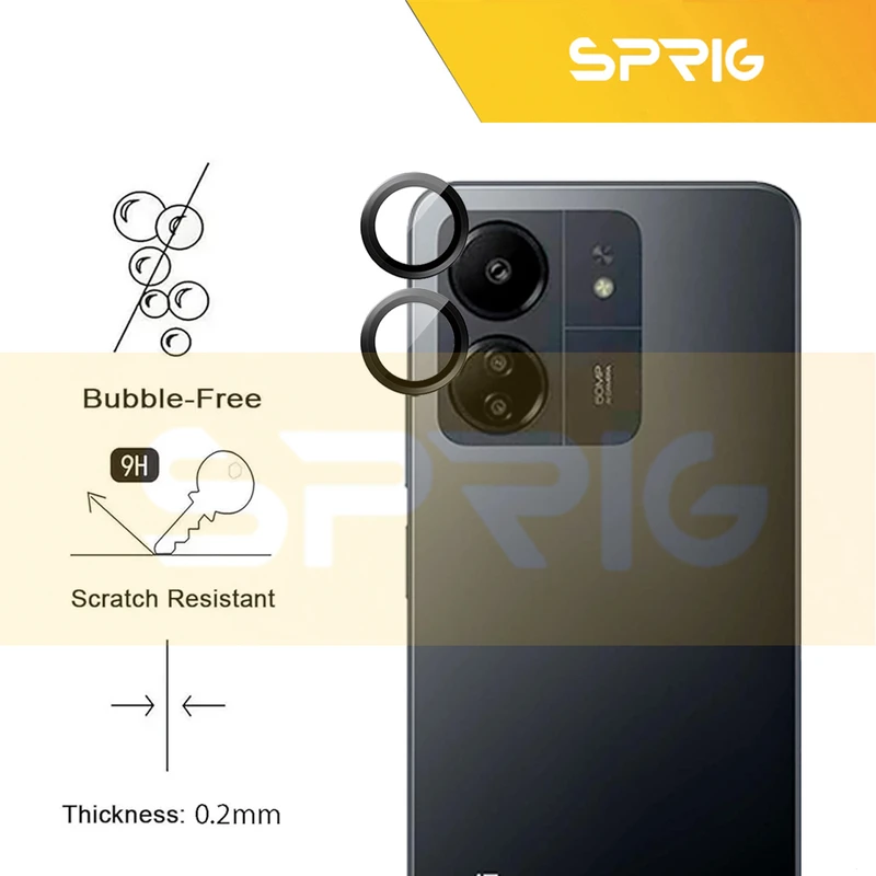 محافظ لنز دوربین اسپریگ مدل Ring Metal مناسب برای گوشی موبایل شیائومی Redmi 13C