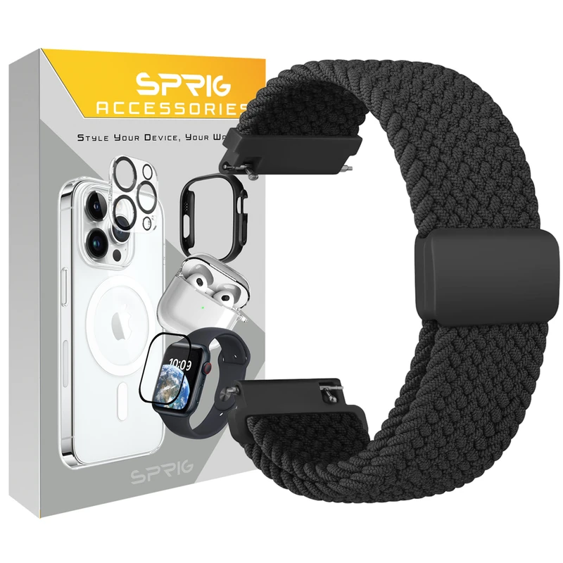 بند اسپریگ مدل Magnetic Solo Braided مناسب برای ساعت هوشمند سامسونگ Galaxy watch 4 40mm / watch 4 44mm / watch 4 Classic 42mm / watch 4 classic 46mm