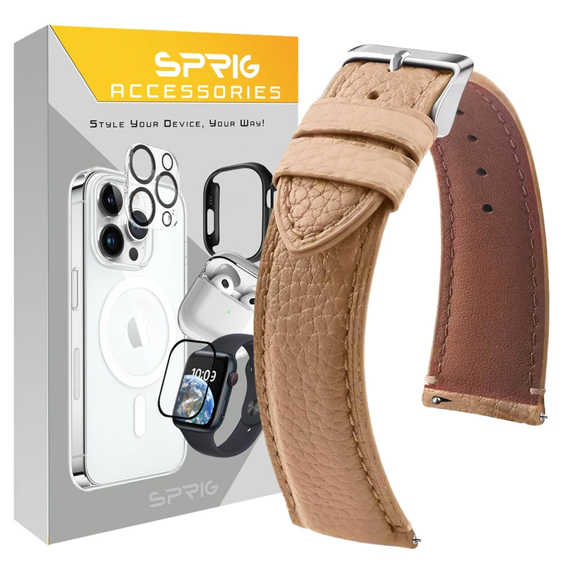 بند اسپریگ مدل Leather GIN TW مناسب برای ساعت هوشمند ایمیکی SF1 / SF1E / SE1 / ST1
