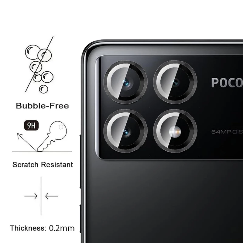محافظ لنز دوربین رینگی ام‌گلس مدل Ring Protector مناسب برای گوشی موبایل شیائومی Poco F6 Pro