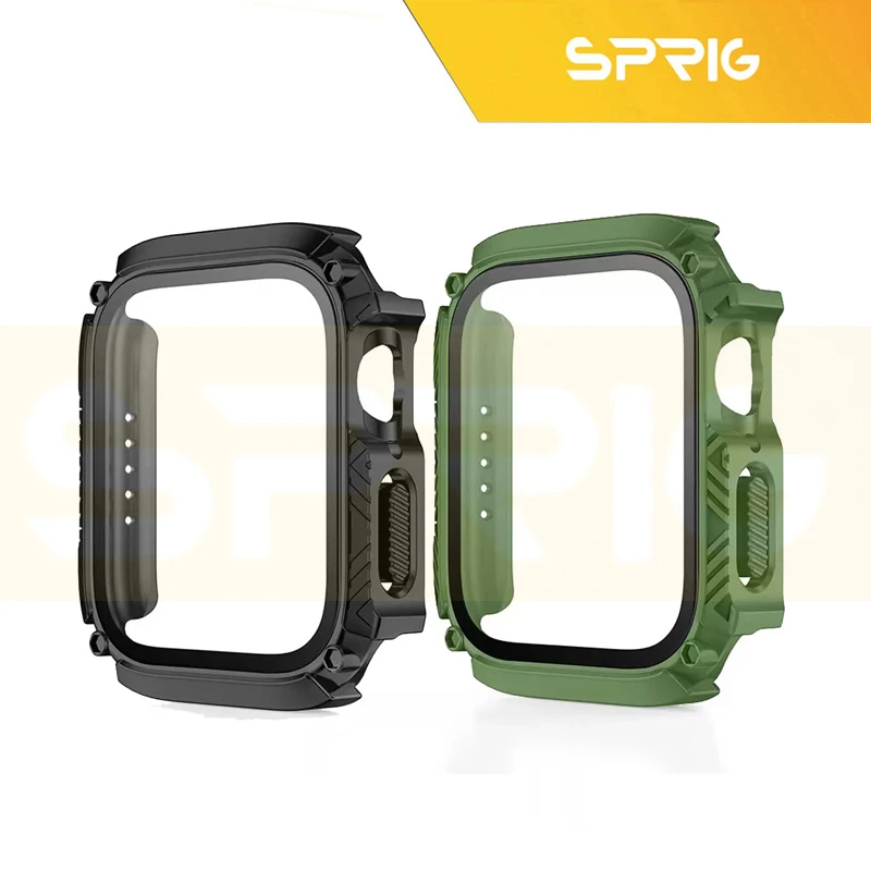 کاور اسپریگ مدل Armor Guard مناسب برای اپل واچ سری SE2021/7/8/9 سایز 45 میلی متری به همراه محافظ صفحه نمایش