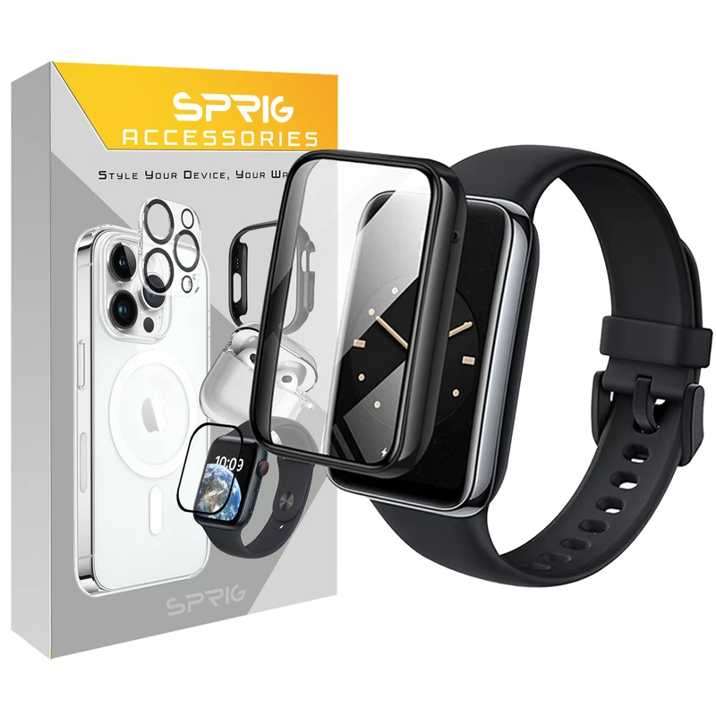 بند اسپریگ مدل SGK Silic Guard مناسب برای ساعت هوشمند شیائومی Mi band 7 pro به همراه کاور