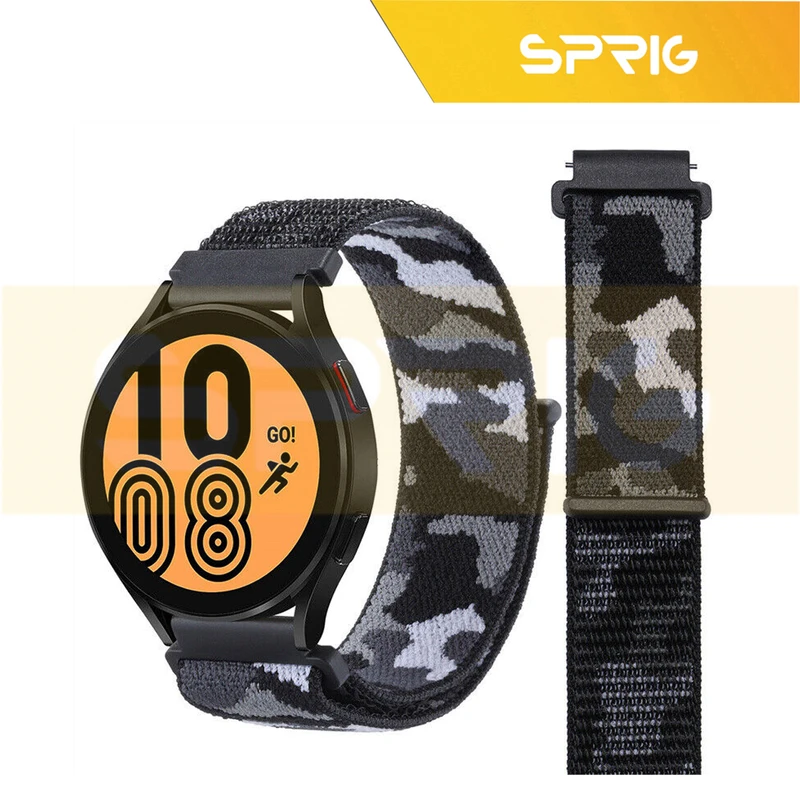 بند اسپریگ مدل Army nylon مناسب برای ساعت هوشمند سامسونگ Galaxy Watch 6 Classic 47mm