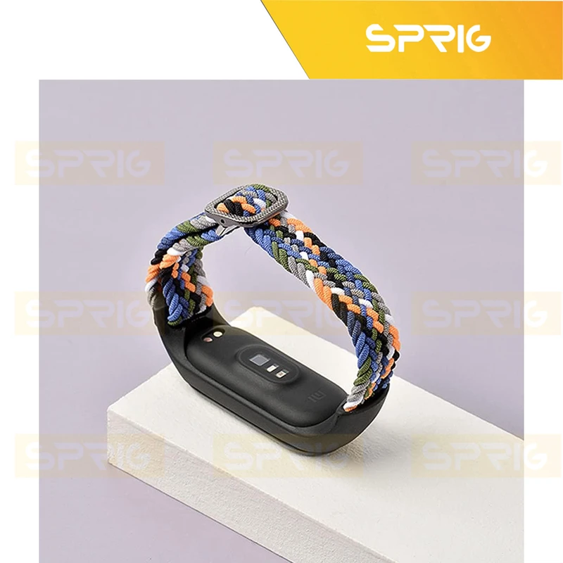 بند اسپریگ مدل Braided Dual Color مناسب برای ساعت هوشمند شیائومی Mi band 7