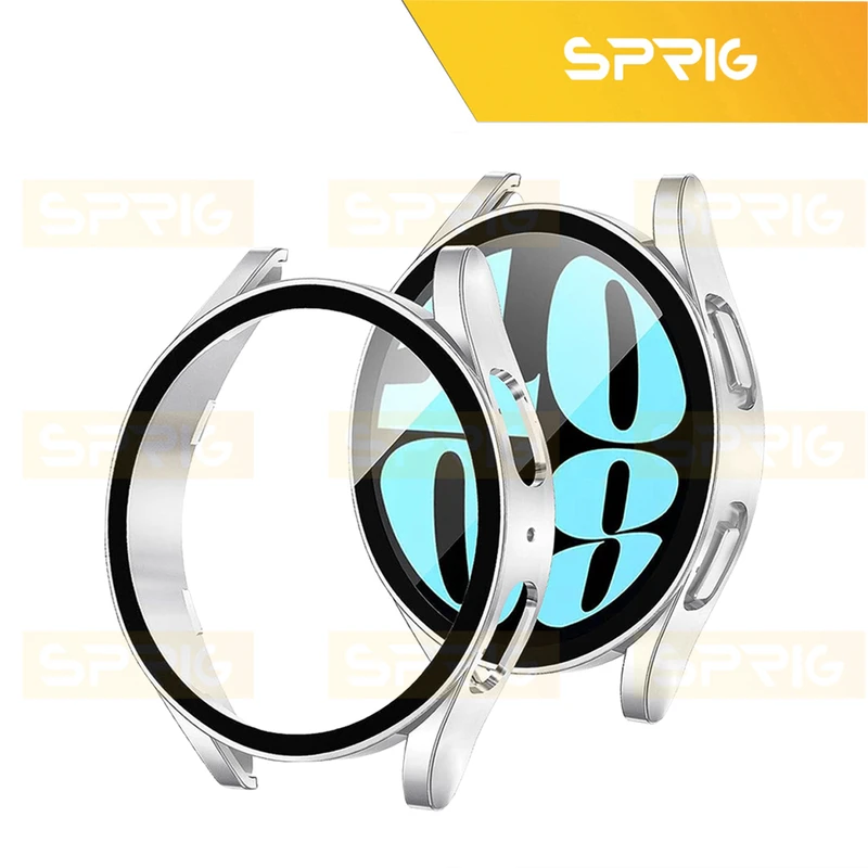 بند اسپریگ مدل 3Bead SLV-GLD مناسب برای ساعت هوشمند سامسونگ Galaxy Watch 6 44mm به همراه کاور