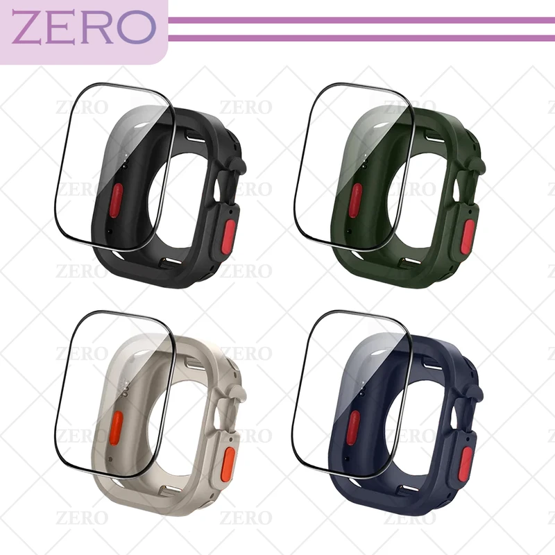کاور زیرو مدل SIC Armor ZR مناسب برای اپل واچ Series SE 2022 Aluminum Case 44mm / SE 2021 Aluminum Case 44mm / Series 5 44mm / Series 6 44mm / SE 44mm به همراه محافظ صفحه نمایش