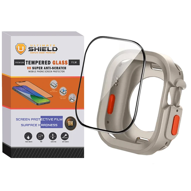 کاور آلتیمیت شیلد مدل SIC Armor UL مناسب برای اپل واچ Series SE 2022 Aluminum Case 44mm / SE 2021 Aluminum Case 44mm / Series 5 44mm / Series 6 44mm / SE 44mm به همراه محافظ صفحه نمایش