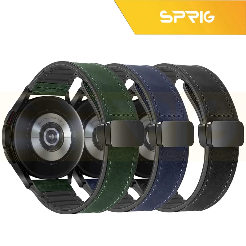 بند اسپریگ مدل SIC Magnetic Leather TW مناسب برای ساعت هوشمند هپی تاچ K59 Pro / K56 Pro Ultra