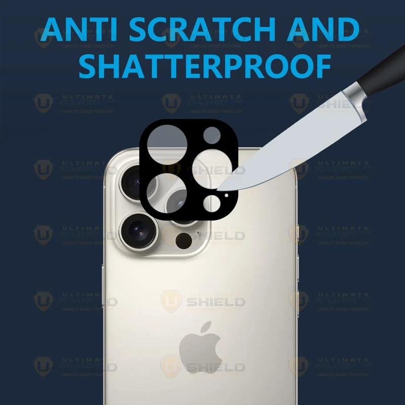 محافظ لنز دوربین آلتیمیت شیلد مدل Noir Glass UL مناسب برای گوشی موبایل اپل iPhone 16 Pro / 16 Pro Max