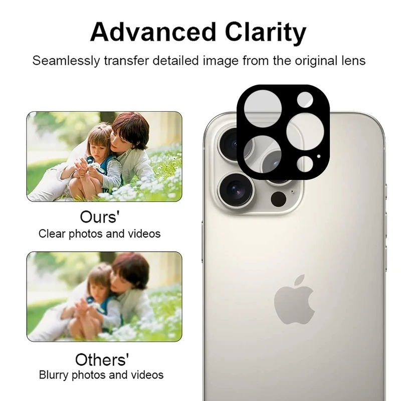 محافظ لنز دوربین برنارد مدل Noir Glass BR مناسب برای گوشی موبایل اپل iPhone 16 Pro / 16 Pro Max