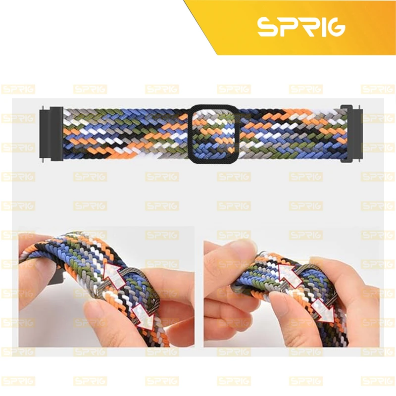 بند اسپریگ مدل Braided Colors Solo مناسب برای ساعت هوشمند سامسونگ Galaxy Watch 6 40mm / watch 6 44mm / Watch 6 Classic 43mm / Watch 6 Classic 47mm