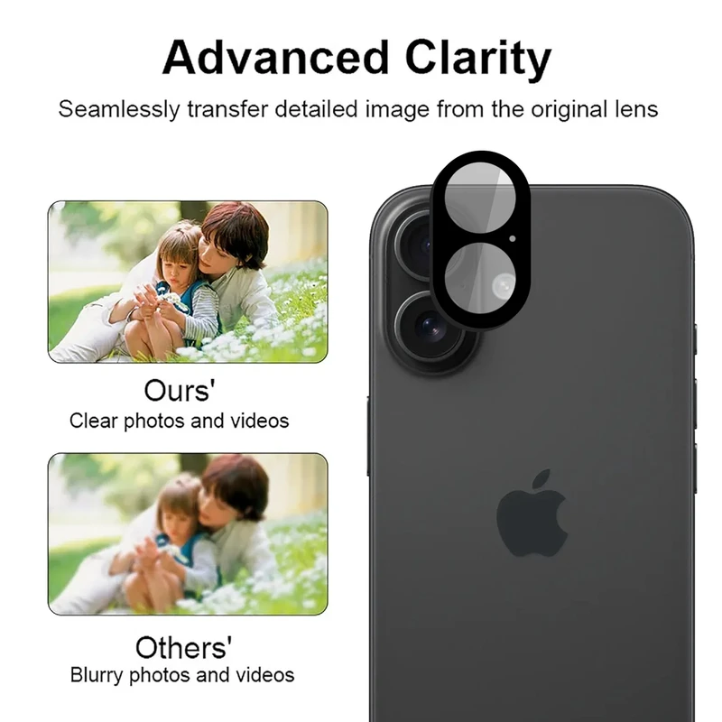 محافظ لنز دوربین زیرو مدل Noir Glass ZR مناسب برای گوشی موبایل اپل iPhone 16 / 16 Plus