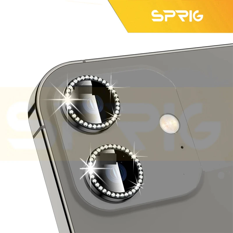 محافظ لنز دوربین اسپریگ مدل Ring Metal Shine مناسب برای گوشی موبایل اپل Iphone 12