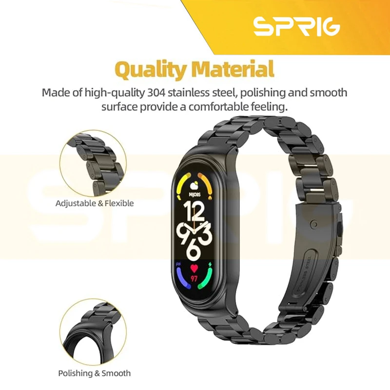 بند اسپریگ مدل 3Bead مناسب برای ساعت هوشمند شیائومی Mi Band 7