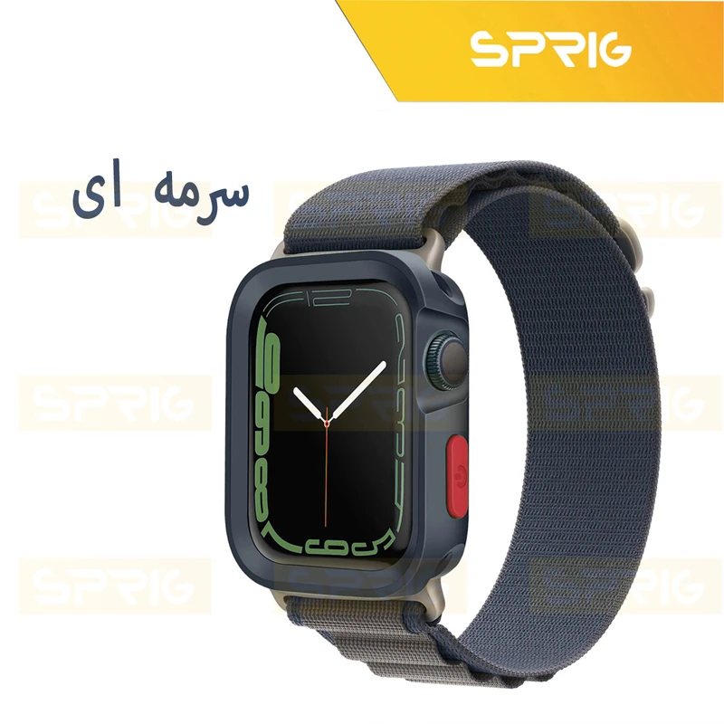 بند اسپریگ مدل Alpine Amizze مناسب برای اپل واچ سری 4/5/6/Se سایز 44 میلی متری به همراه کاور