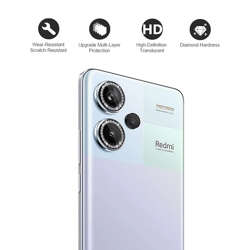 محافظ لنز دوربین رینگی ام‌گلس مدل Ring-Diamond-MG مناسب برای گوشی موبایل شیائومی Redmi Note 13 Pro Plus