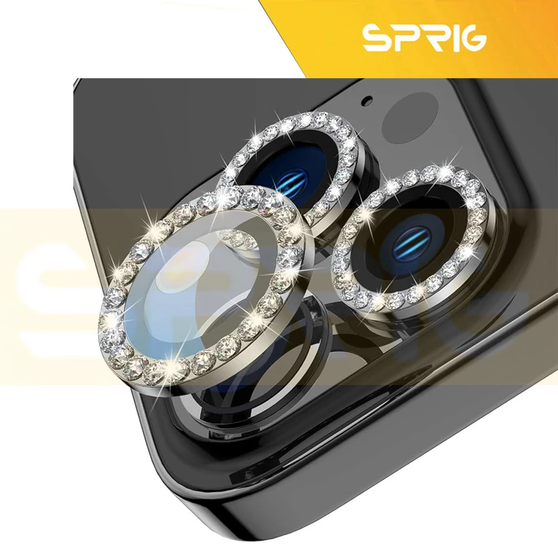 محافظ لنز دوربین اسپریگ مدل Ring Metal Shine مناسب برای گوشی موبایل اپل Iphone 15 Pro/15 Pro Max