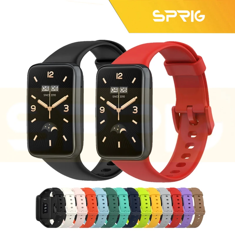 بند اسپریگ مدل SGK Silic Guard مناسب برای ساعت هوشمند شیائومی Mi band 7 pro به همراه کاور