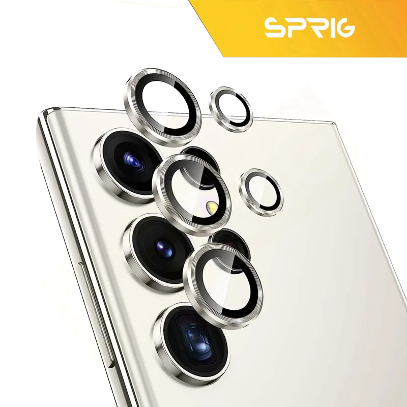 محافظ لنز دوربین رینگی اسپریگ مدل Ring metal مناسب برای گوشی موبایل سامسونگ Galaxy S25 ultra