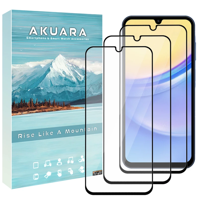محافظ صفحه نمایش آکوآرا مدل Full AKU fl3 مناسب برای گوشی موبایل سامسونگ Galaxy A03 Core / M32 5G مجموعه سه عددی