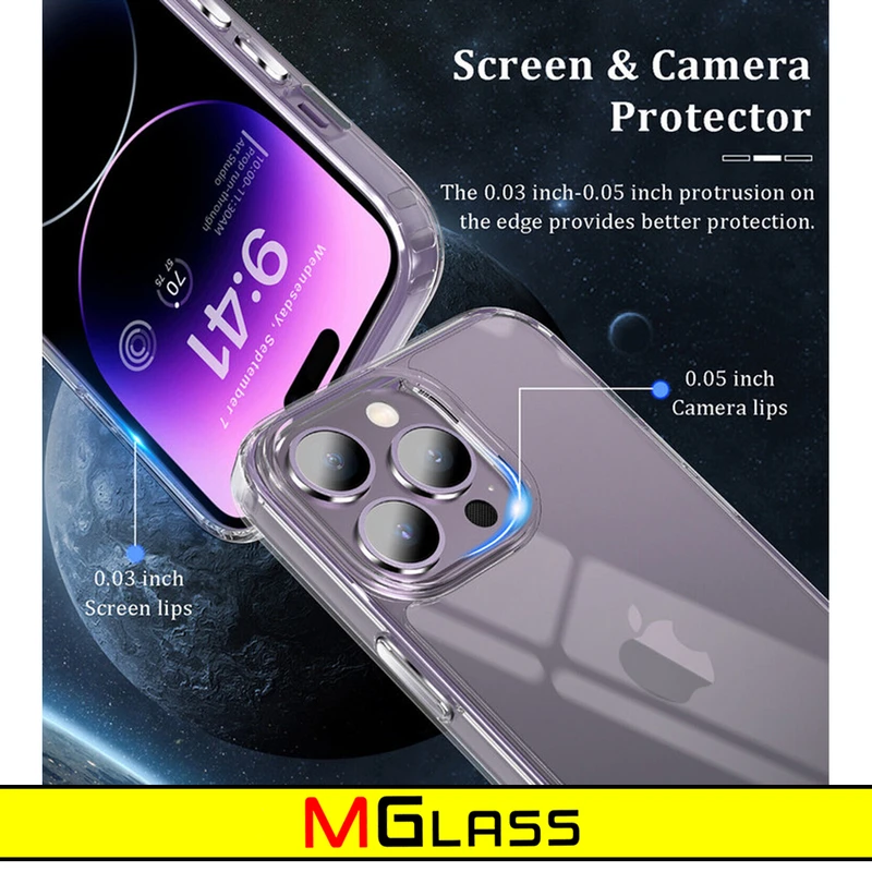 کاور ام‌گلس مدل Clear مناسب برای گوشی موبایل اپل iPhone 13 Pro
