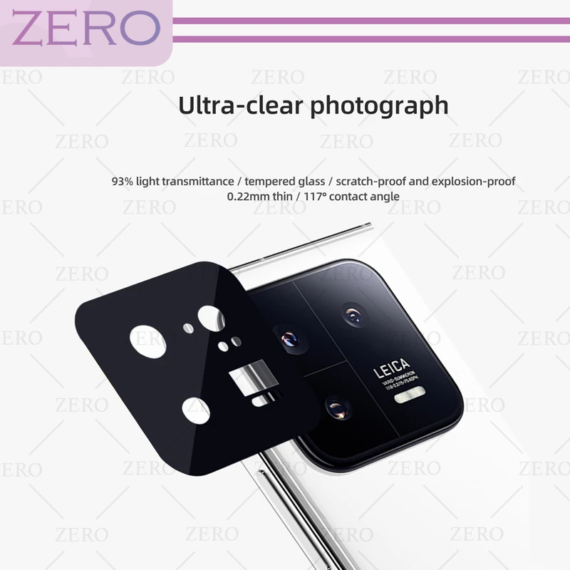 محافظ لنز دوربین زیرو مدل 3D-ZR مناسب برای گوشی موبایل شیائومی 13Pro