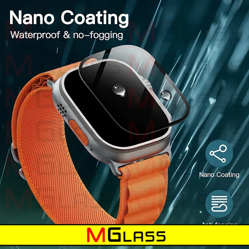 محافظ صفحه نمایش شیشه‌ای ام‌گلس مدل SH-FULL-MG مناسب برای اپل واچ Ultra 49mm / Ultra 2 49mm