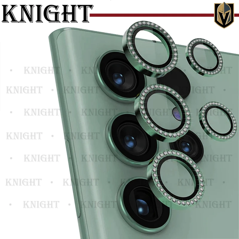 محافظ لنز دوربین نایت مدل Diamond Metal Ring مناسب برای گوشی موبایل سامسونگ Galaxy S22 Ultra