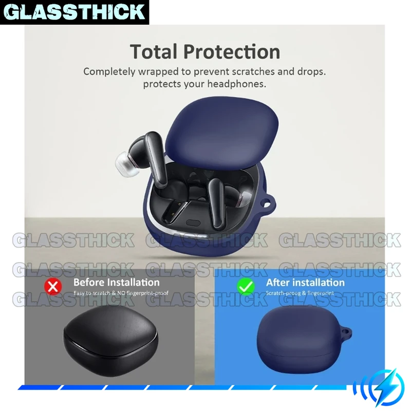 کاور گلستیک مدل Silicon-GL مناسب برای کیس هدفون بی سیم انکر Liberty Air 2 Pro