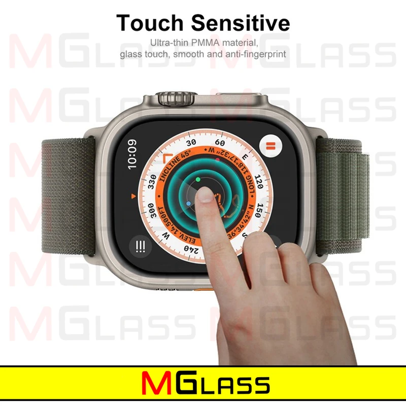 محافظ صفحه نمایش نانو ام‌گلس مدل PMA-MG مناسب برای اپل واچ Ultra / Ultra 2 49mm بسته سه عددی