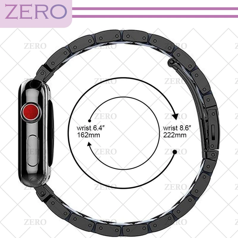 بند زیرو مدل 3Bid-Cover-ZR مناسب برای اپل واچ Series 8 Aluminum 45mm / Series 7 Aluminum 45mm به همراه کاور